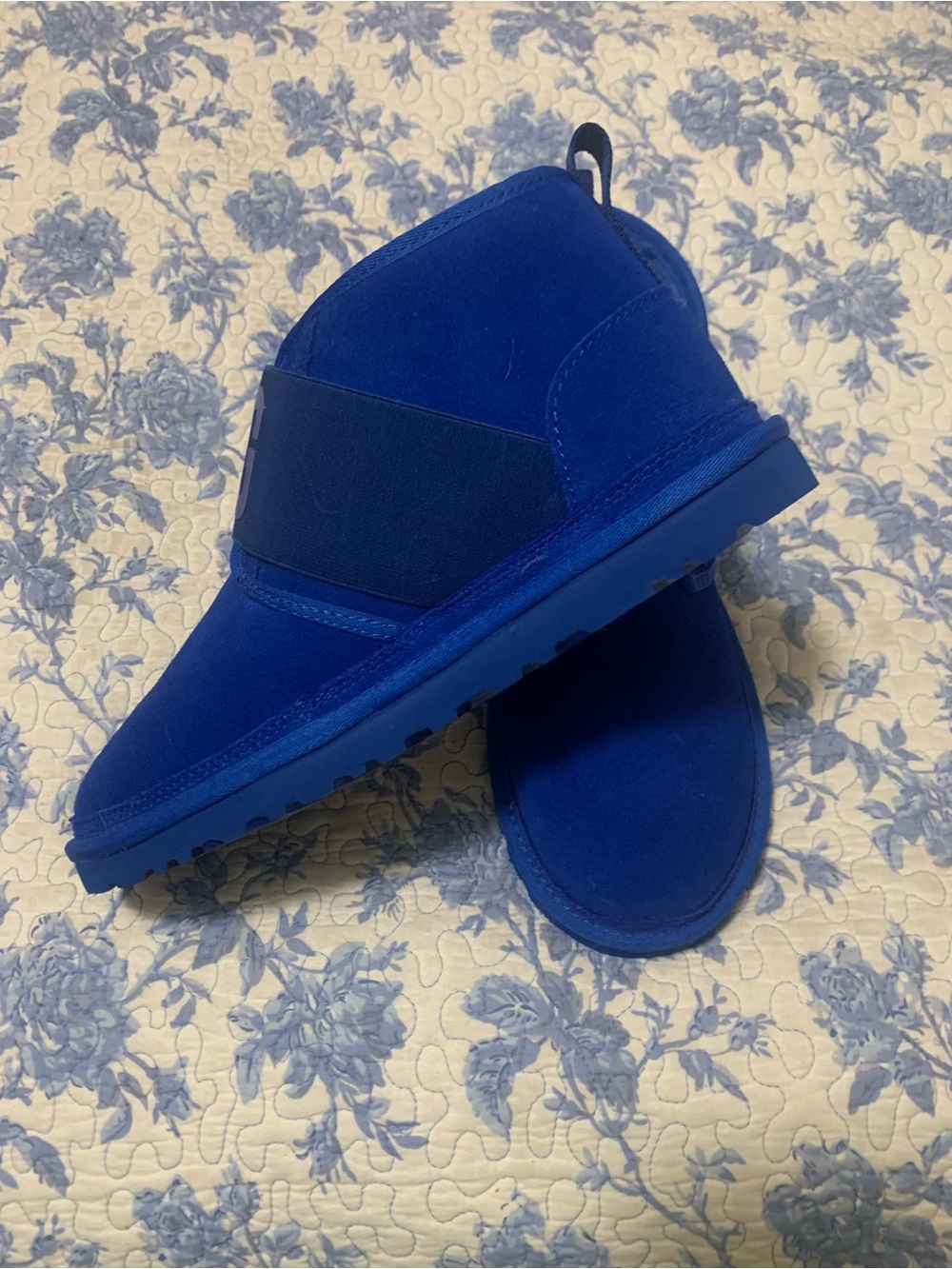 UGG Men's Slip-On Boot in Bright Blue; never worn